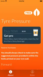 Tire Pressure for cyclists screenshot 2