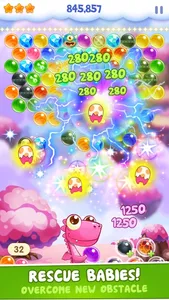 Bubble Revels - dinosaur shooter rescue babies adventure screenshot 1