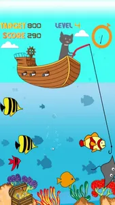 Magnetic Cat Fishing Games for Kids: Catch Fish That You Can! screenshot 1