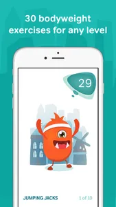 7 minute workouts with lazy monster PRO: daily fitness for kids and women screenshot 1