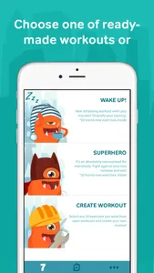 7 minute workouts with lazy monster PRO: daily fitness for kids and women screenshot 2