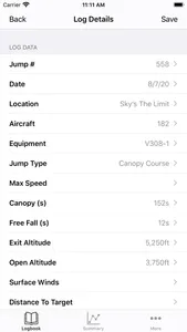 Skydive LogBook screenshot 2