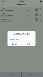 Word List Manager screenshot 1