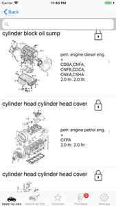 VW parts and diagrams screenshot 2