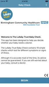 The Lullaby Trust Baby Check screenshot 0