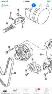 Seat parts and diagrams screenshot 0