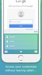 Passboard - Logins and Passwords Credentials Keyboard screenshot 1