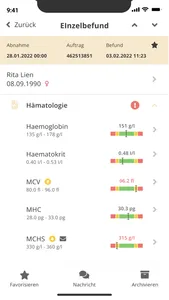 LAB Befund screenshot 2