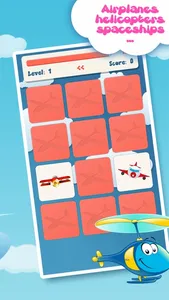 Family matching game: Planes screenshot 1