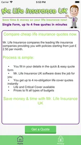 Mr Life Insurance UK screenshot 1