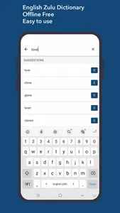 English Zulu Dictionary screenshot 1