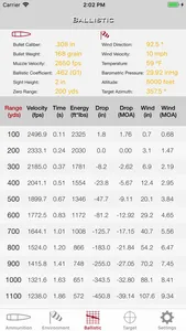 SBC - Ballistic Calculator app screenshot 8