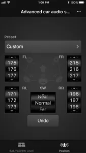 Advanced car audio setting screenshot 1