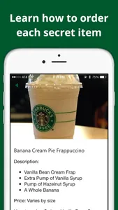 Secret Menu for Starbucks — Free screenshot 1