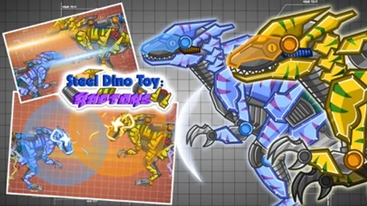 Steel Dino Toy：Mechanic Raptors - 2 player game screenshot 3