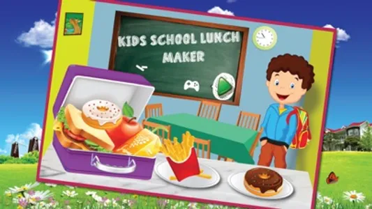 Kids school lunch maker – A school food & lunch box cooking game for girls screenshot 0