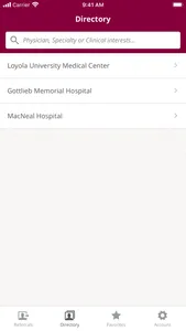 Loyola Medicine Referral App screenshot 0