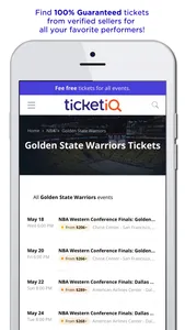 TicketIQ | No Fee Tickets screenshot 1