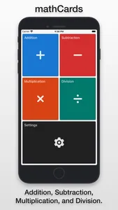mathCards ÷ x + - screenshot 0