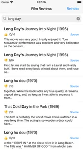 Film Review Search with Lucene screenshot 0