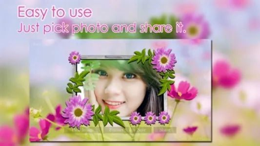 Lovely Flower Frames - cutest photo frame app. screenshot 1