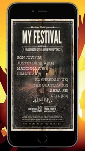 My Festival - Create Fake Music Festival Posters screenshot 1