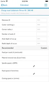 Uddeholm Machining Guideline screenshot 1