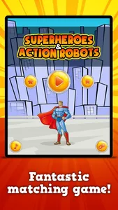 Superheroes & Action Robots : Matching Games screenshot 0