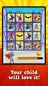 Superheroes & Action Robots : Matching Games screenshot 1