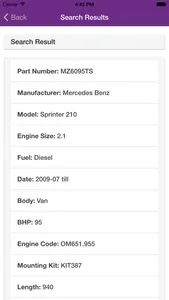 EEC Part Finder screenshot 2
