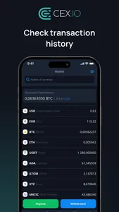 CEX.IO Cryptocurrency Exchange screenshot 2