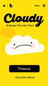 Cloudy: A Time Out Timer with Visual Countdown for Toddlers and Preschoolers screenshot 0