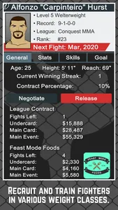 MMA Manager Free screenshot 1