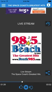 98.5 The Beach WSBH screenshot 0
