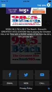 98.5 The Beach WSBH screenshot 2