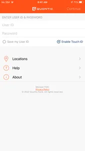 Quontic Bank Mobile screenshot 1