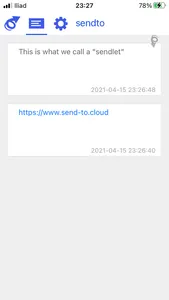 sendto App screenshot 2
