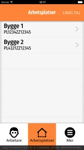 e-liggare Personalliggare bygg screenshot 0