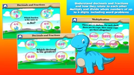 Dino Third Grade School Games screenshot 1