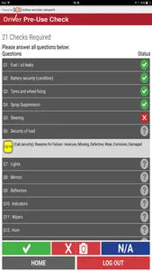 r2c Driver Pre-use Check screenshot 1