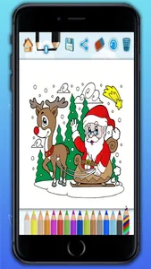 Draws to paint Xmas - Christmas coloring book for children with marker magic screenshot 0