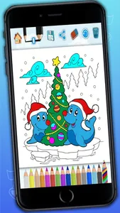 Draws to paint Xmas - Christmas coloring book for children with marker magic screenshot 1