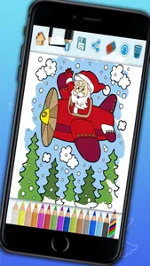 Draws to paint Xmas - Christmas coloring book for children with marker magic screenshot 2