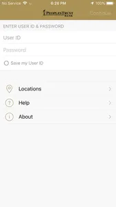 PeoplesTrust Bank Mobile screenshot 0