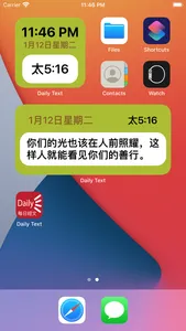 Daily Text (Chinese) widget screenshot 2