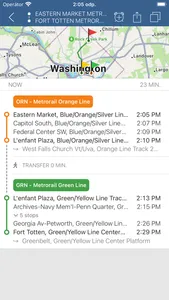 ezRide Washington WMATA screenshot 2