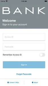 BANK mobile for iPhone screenshot 1