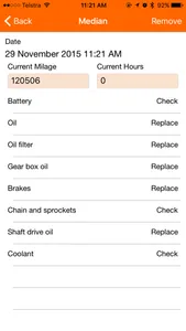 Motorbike Service - motorcycle maintenance log book screenshot 3