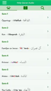 Quran Audio in Arabic, Swedish screenshot 0