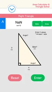 Area Calculator & Triangle Solver - Quadrilateral, Circle, Ellipse, Rectangle screenshot 1